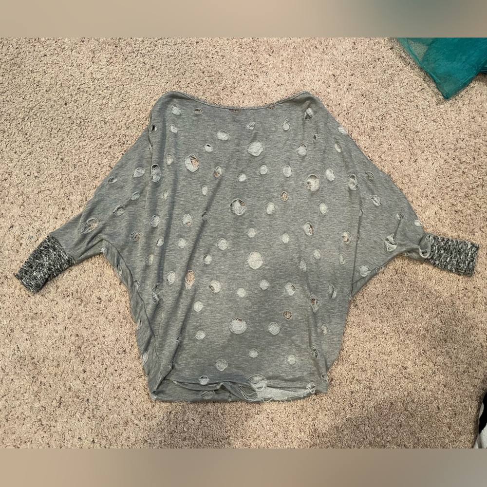 Worn once batwing grey shirt